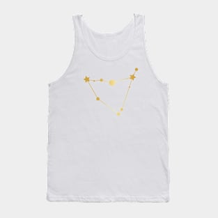 Capricorn Zodiac Constellation in Gold Tank Top